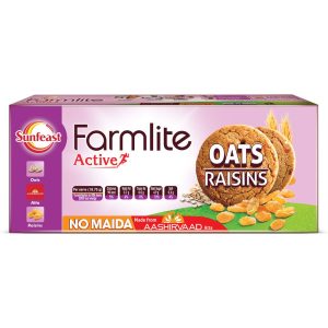 Sunfeast Farmlite Active Oats with Raisins Biscuits 75g