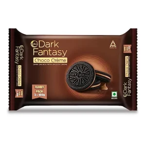 Sunfeast Dark Fantasy Chocolate Creme, 300g | Dark Crunchy Biscuits withSmooth cr?me