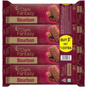 Sunfeast Dark Fantasy Bourbon Biscuits 600g (3+1)