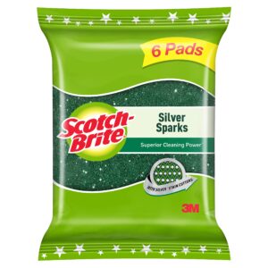 Scotch-Brite Silver Sparks Scrub Pads 6 Pack