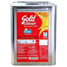 Gold Winner Refined Sunflower Oil 15kg Tin
