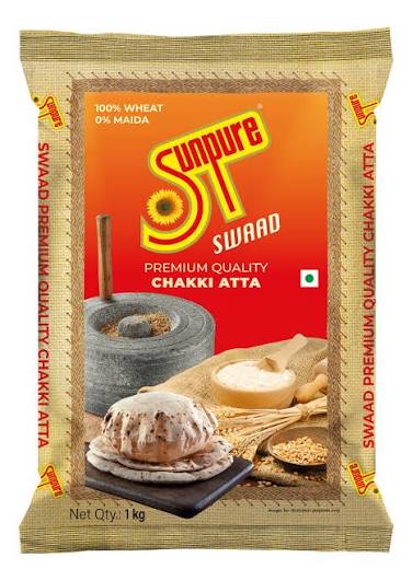 Sunpure Swaad Premium Quality Chakki Atta 1kg